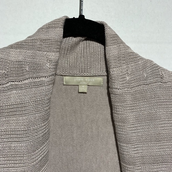 Joan Vass Studio Oatmeal Cardigan Size Medium - Picture 2 of 7